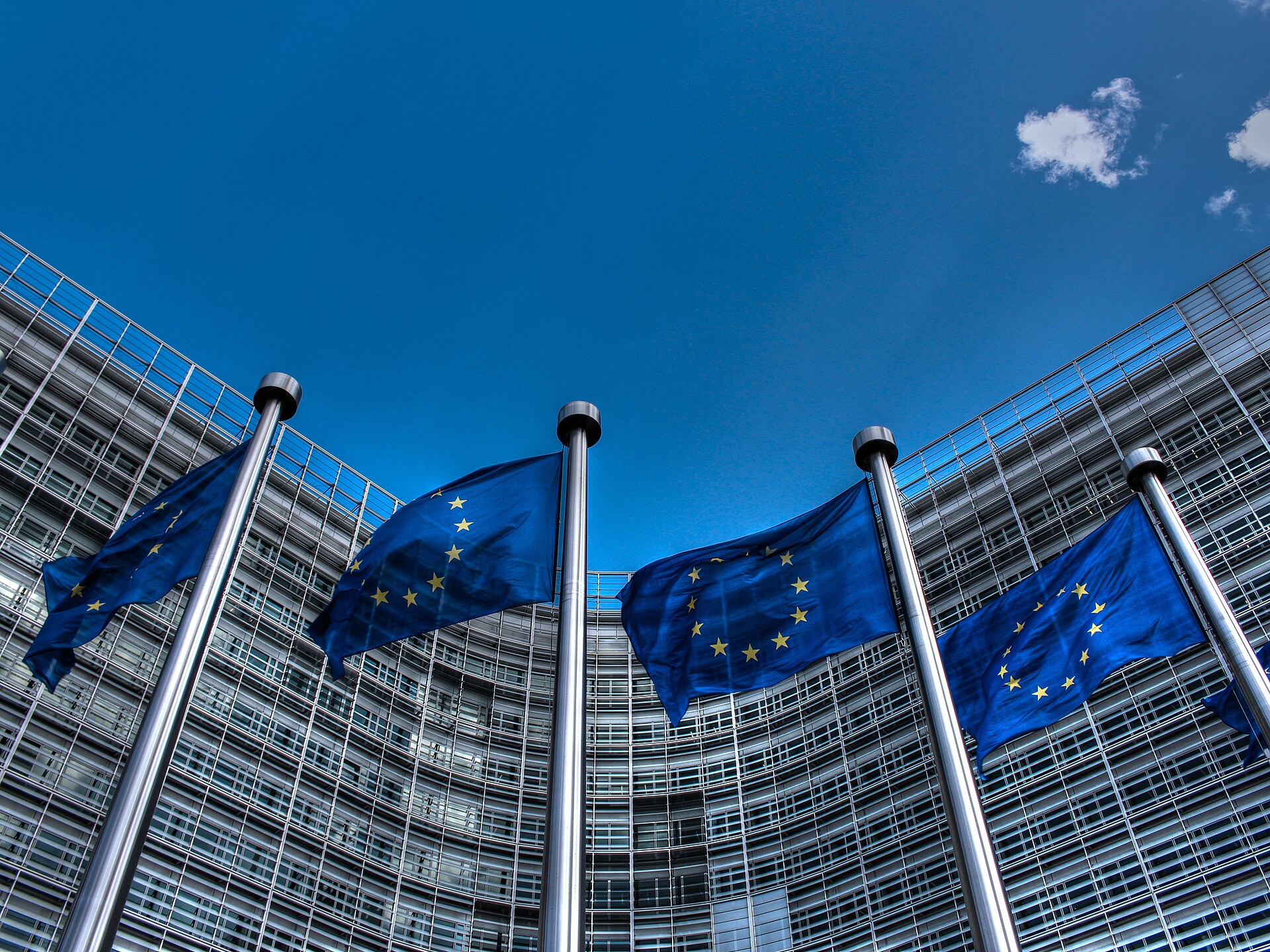 Banderas de la Unión Europea ante el Berlaymont